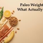 Paleo diet weight loss guide showing vegetables, lean meats, nuts, and berries for healthy meals